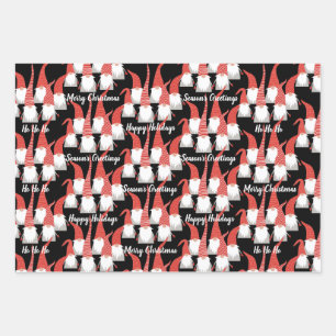Christmas Gnomes Holiday Elves Cute Seasonal Xmas Wrapping Paper Sheet