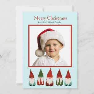 Christmas Gnomes Holiday Photo Card