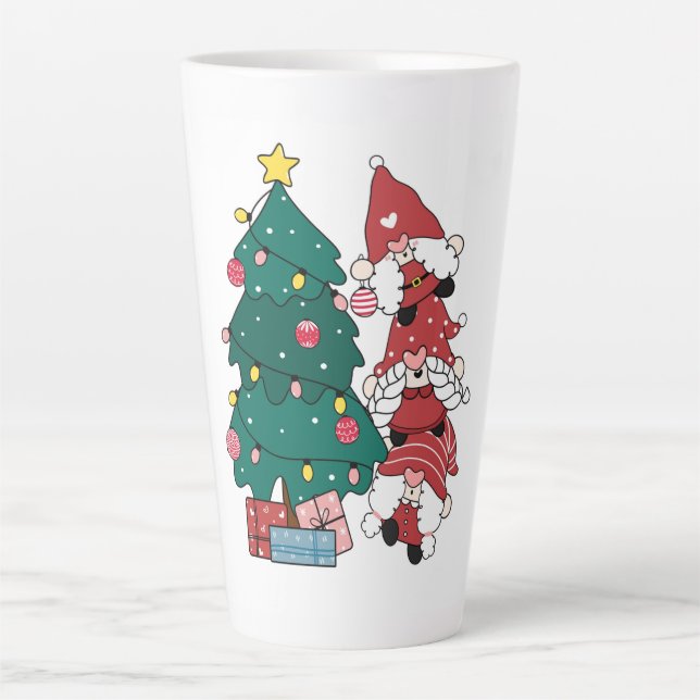 Christmas Gnomes Latte Mug (Front)