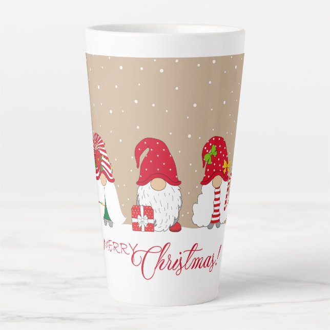 Christmas Gnomes  Latte Mug (Front)
