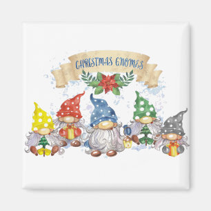 Christmas Gnomes Magnet