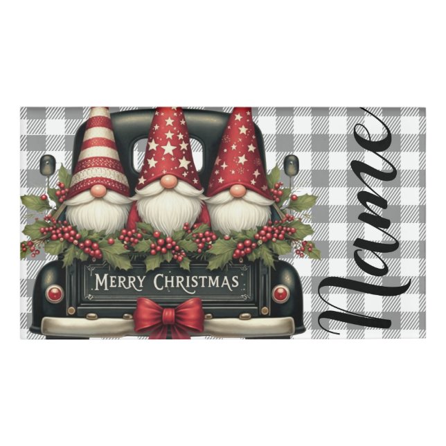 Christmas gnomes name tag (Front)