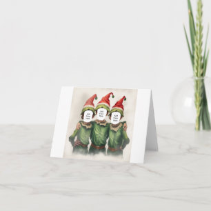 Christmas Gnomes Personalized Family Photo Card
