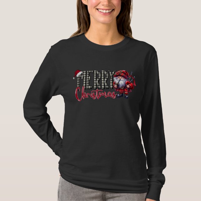 Christmas Gnomes Plaid Shirt (Front)