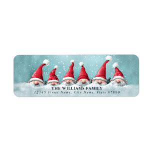 Christmas Gnomes Return Address Labels