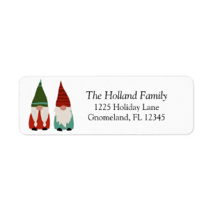Christmas Gnomes return address Return Address Label