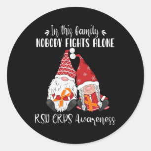 Christmas Gnomes RSD CRPS Awareness Classic Round Sticker