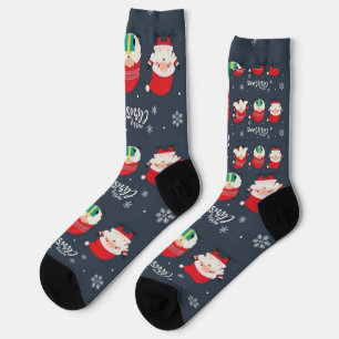"CHRISTMAS GNOMES" Sustainable Premium Crew Sock