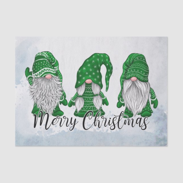 Christmas Gnomes Tissue Paper (Front)