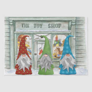 Christmas Gnomes Toy Shop Tissue Paper