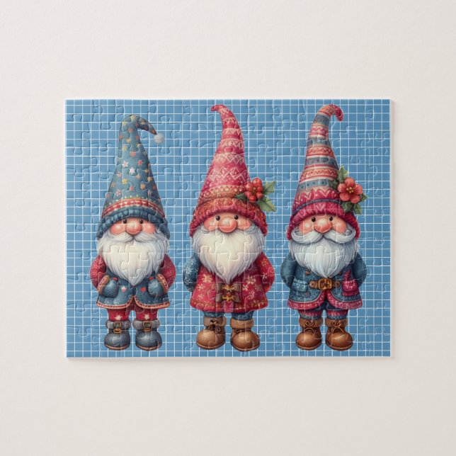 Christmas Gnomes Trio Puzzle (Horizontal)