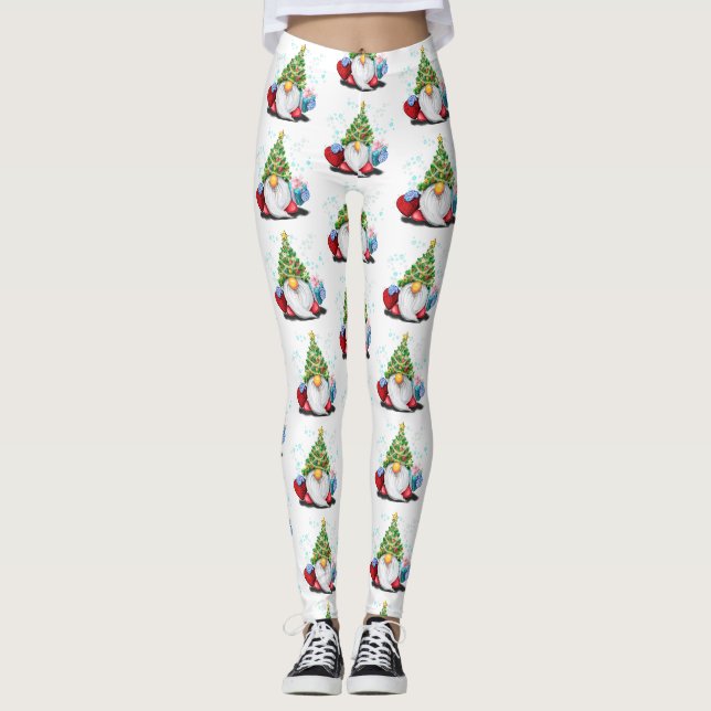 Christmas Gnomes with Gift Leggings (Front)