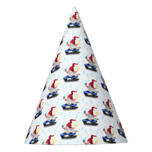 Christmas Gnomes with Gift Paper Party Hat