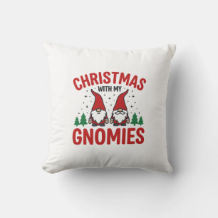 Christmas Gnomies Holiday Gnome Design Cushion