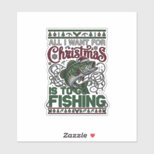 Christmas Go Fishing Fish Santa Hat Lights