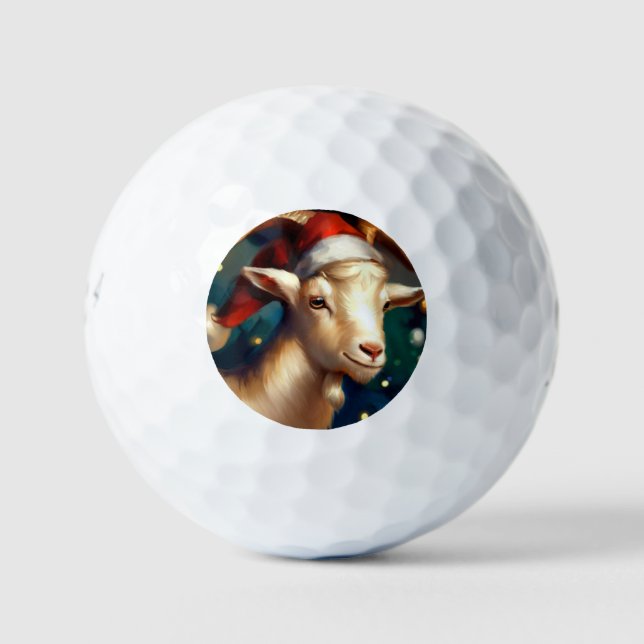 Christmas Goat (1) Golf Balls (Front)