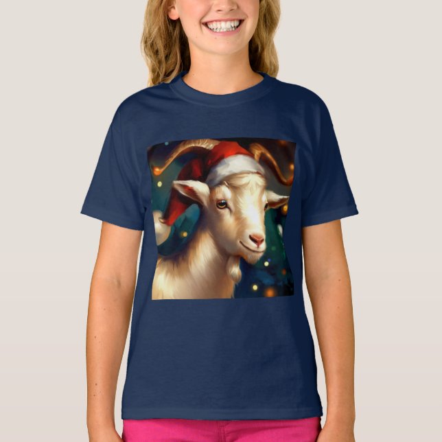 Christmas Goat 1 T-Shirt (Front)