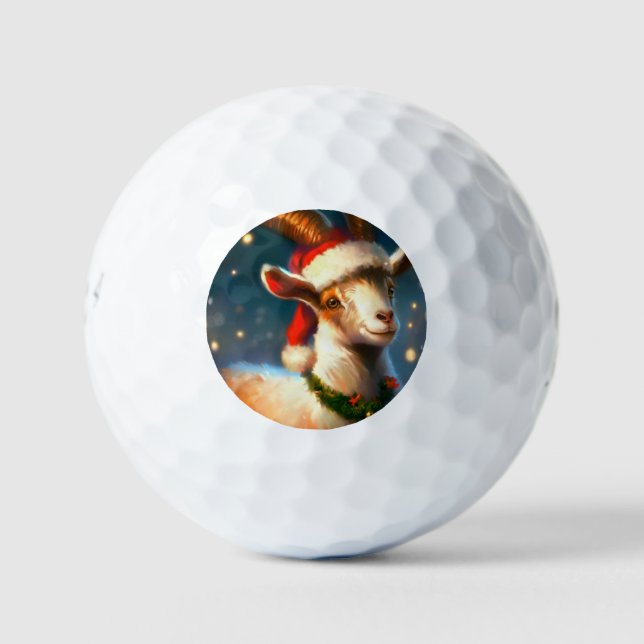 Christmas Goat (2) Golf Balls (Front)