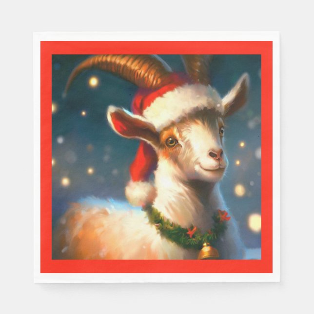 Christmas Goat 2 Napkin (Front)