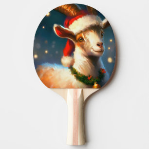 Christmas Goat (2) Ping Pong Paddle