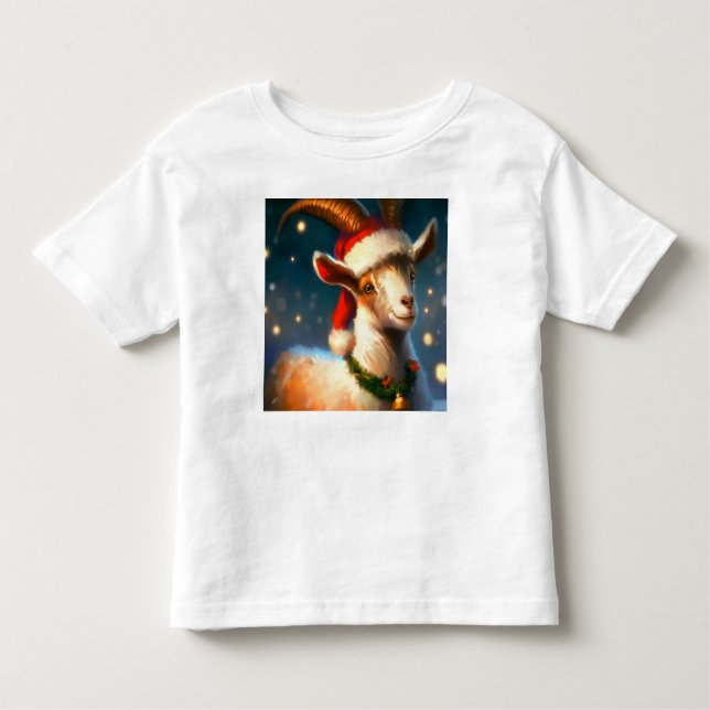 Christmas Goat 2 Toddler T-Shirt (Front)