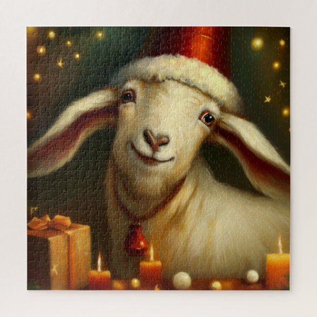 Christmas Goat (3) Jigsaw Puzzle (Vertical)