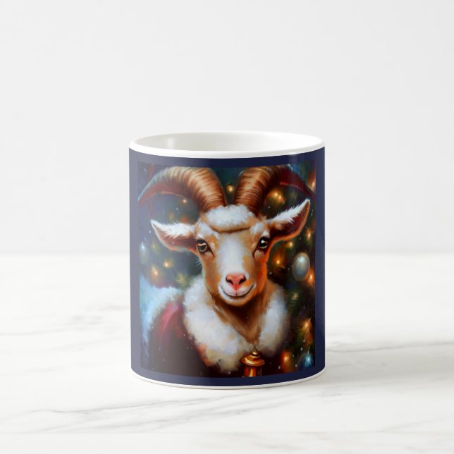Christmas Goat 4 Coffee Mug (Center)