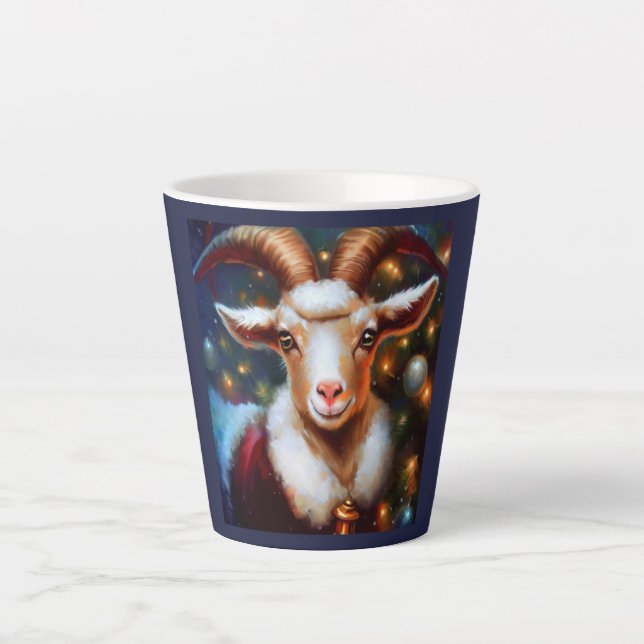 Christmas Goat 4 Latte Mug (Front)