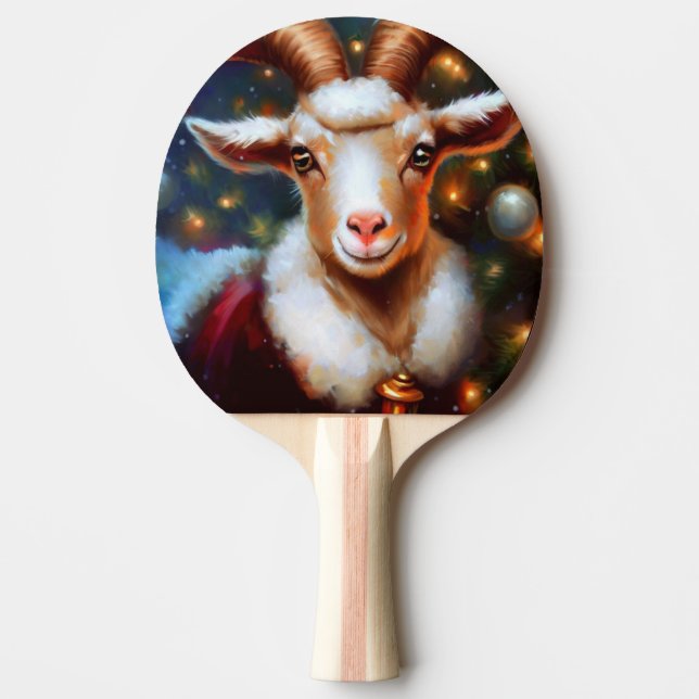 Christmas Goat (4) Ping Pong Paddle (Front)