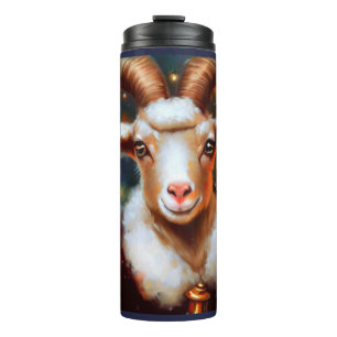 Christmas Goat 4 Thermal Tumbler