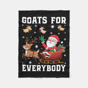 Christmas Goat Funny Goat For Everybody Fleece Blanket