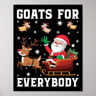 Christmas Goat Funny Goat For Everybody Poster