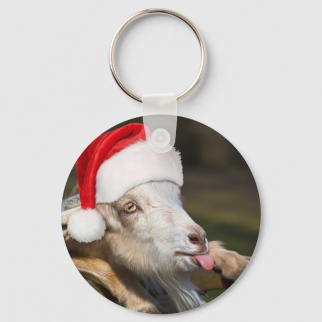 Christmas Goat Key Ring (Front)