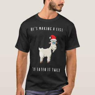 Christmas Goat Mom Dad Jokes T-Shirt