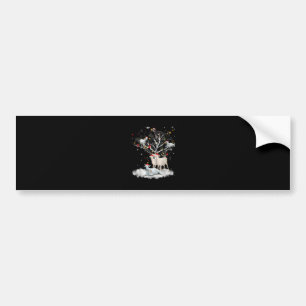 Christmas Goat On Tree Funny Santa Goat Lover Gift Bumper Sticker