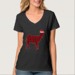 Christmas Goat Red Plaid Buffalo Pyjamas Santa Hat T-Shirt<br><div class="desc">Christmas Goat Red Plaid Buffalo Pyjamas Santa Hat</div>