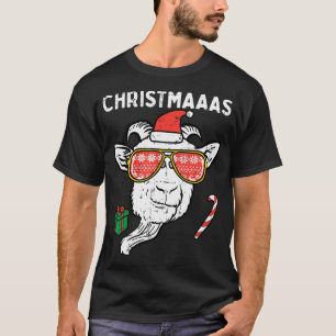 Christmas Goat Santa Xmas Farm Animal Farmer Men W T-Shirt