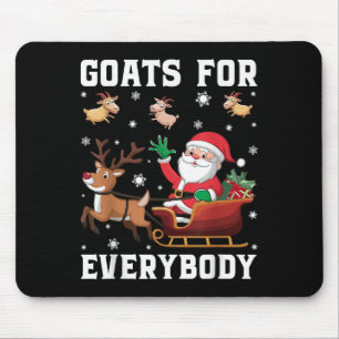 Christmas Goats Uni-kids Christmas Goat Funny , Bl Mouse Pad