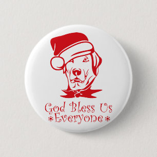 Christmas God bless wishes 6 Cm Round Badge