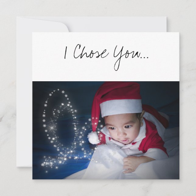 Christmas Godparent Proposal Baby with Santa Hat Card (Front)