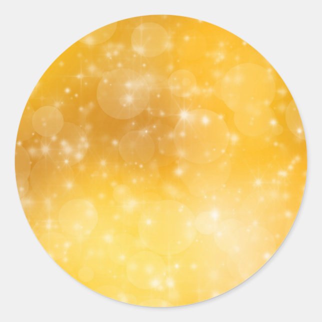 Christmas gold classic round sticker (Front)