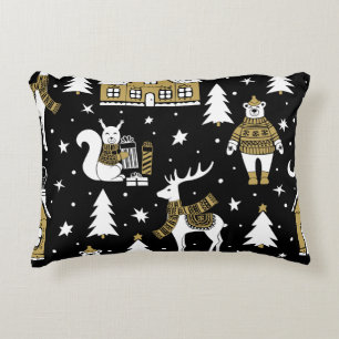 Christmas Gold Decorative Cushion