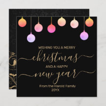 Christmas Gold Festive Colourful Hanging Ornament