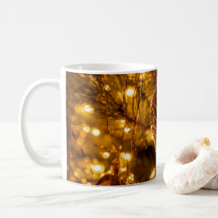 Christmas Gold Pine Cone Coffee Mug