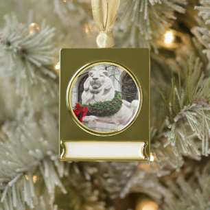Christmas Gold Plated Banner Ornament