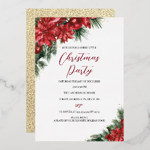 Christmas Gold Red Festive Foliage Party