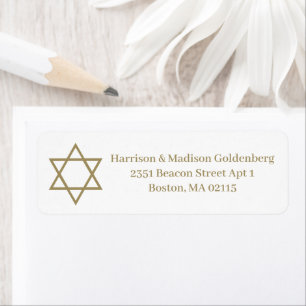 Christmas gold snowflake custom Return Address Label