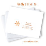 Christmas gold snowflake guest address labels<br><div class="desc">Personalised Christmas mailing individual name and address shipping labels with an elegant gold copper snowflake and a chic trendy bold typography script.</div>