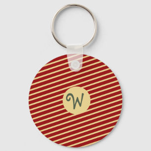 Christmas Gold stripes red matching family Custom Key Ring