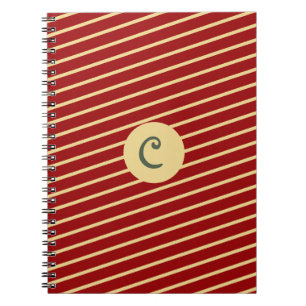 Christmas Gold stripes red matching family Custom Notebook